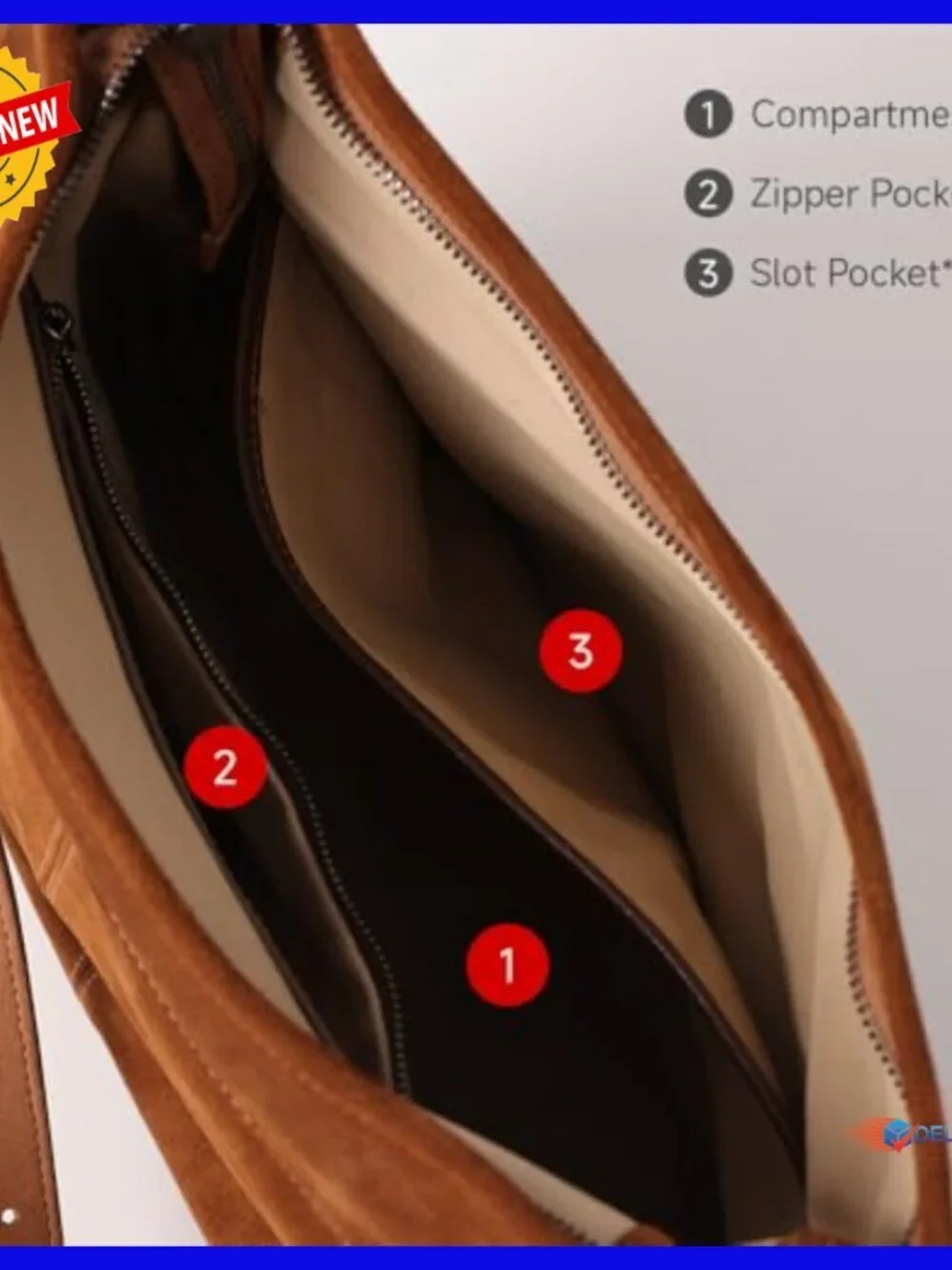Genuine Suede Leather Hobo Tote with Adjustable Shoulder Crossbody Strap